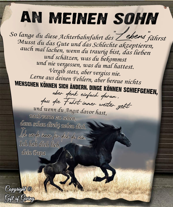 "An meine Sohn" Decke - Hengst